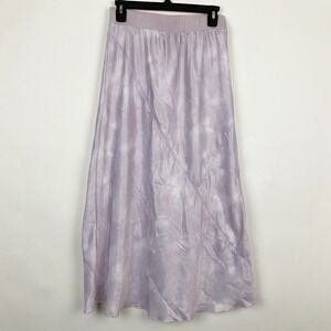 American Eagle AE Studio Lavender Satin Long Maxi‎ Skirt Womens Size M